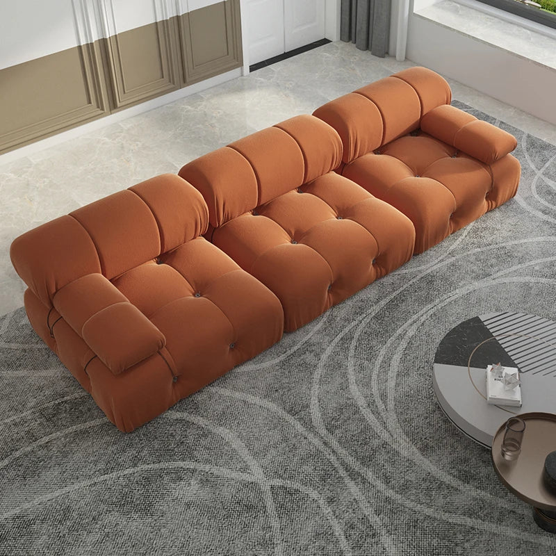 Sdorens Velvet Minimalist Modular Sectional Sofa Convertible for Living Room