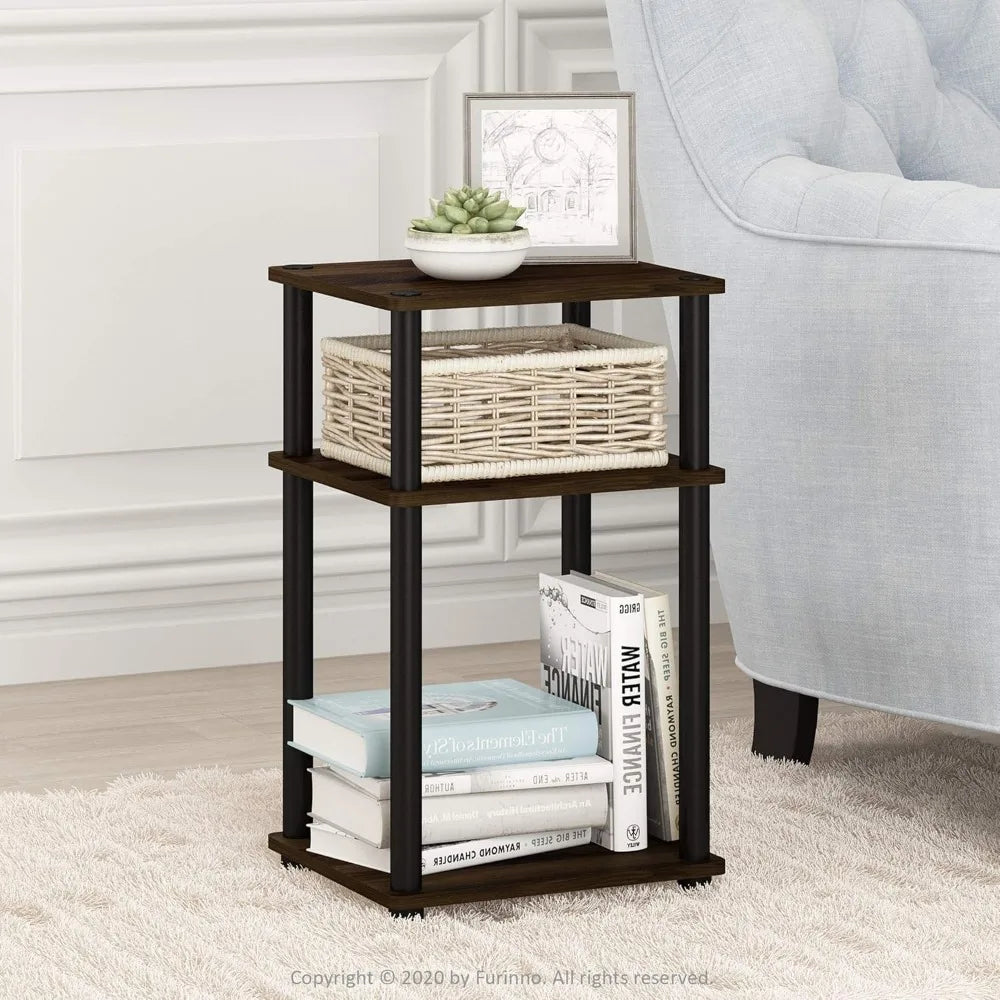 Modern End Table With Open Storage For Small Living Rooms