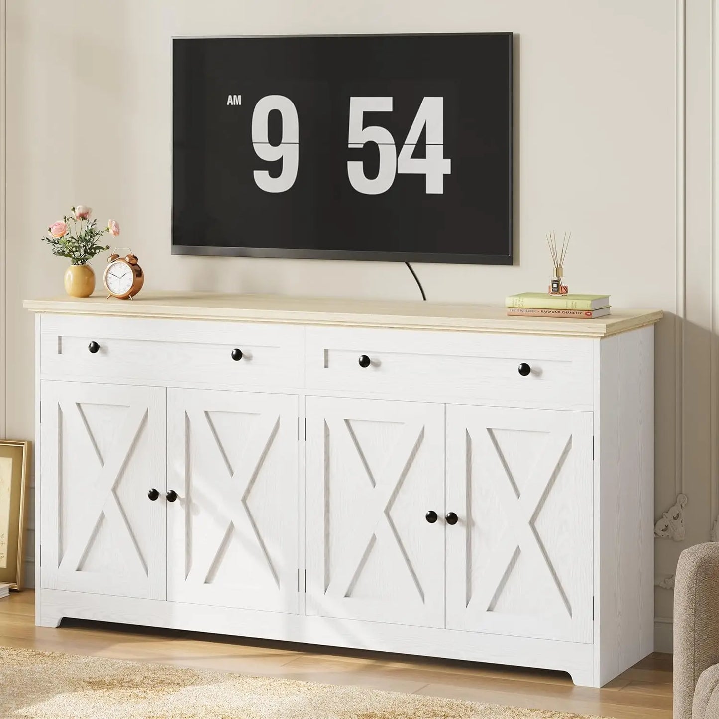Ironck Buffet Cabinet With Storage Sideboard Dining Room Furniture