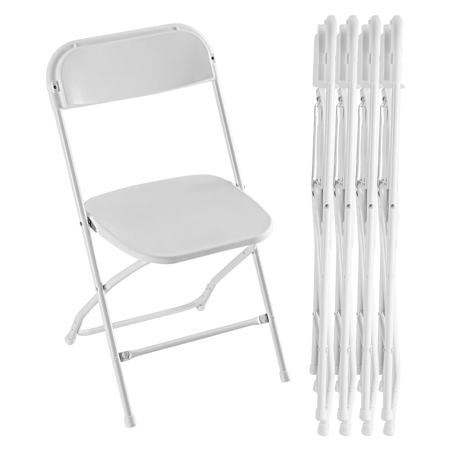 JHK Plastic Folding Chairs 330LB Load Capacity Living Room