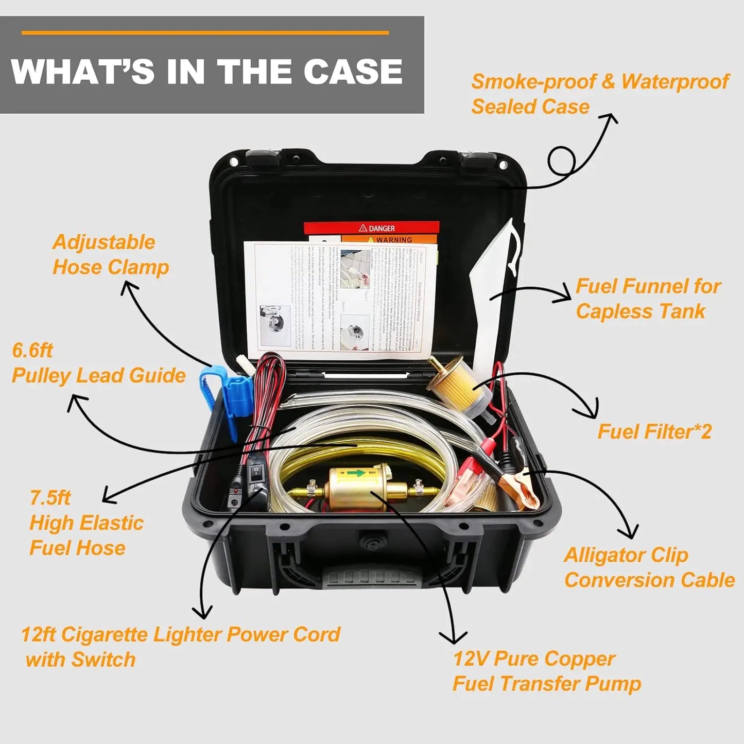 Hign-concerned Fuel Transfer Pump 12V 30 GPH Pulley Pipe