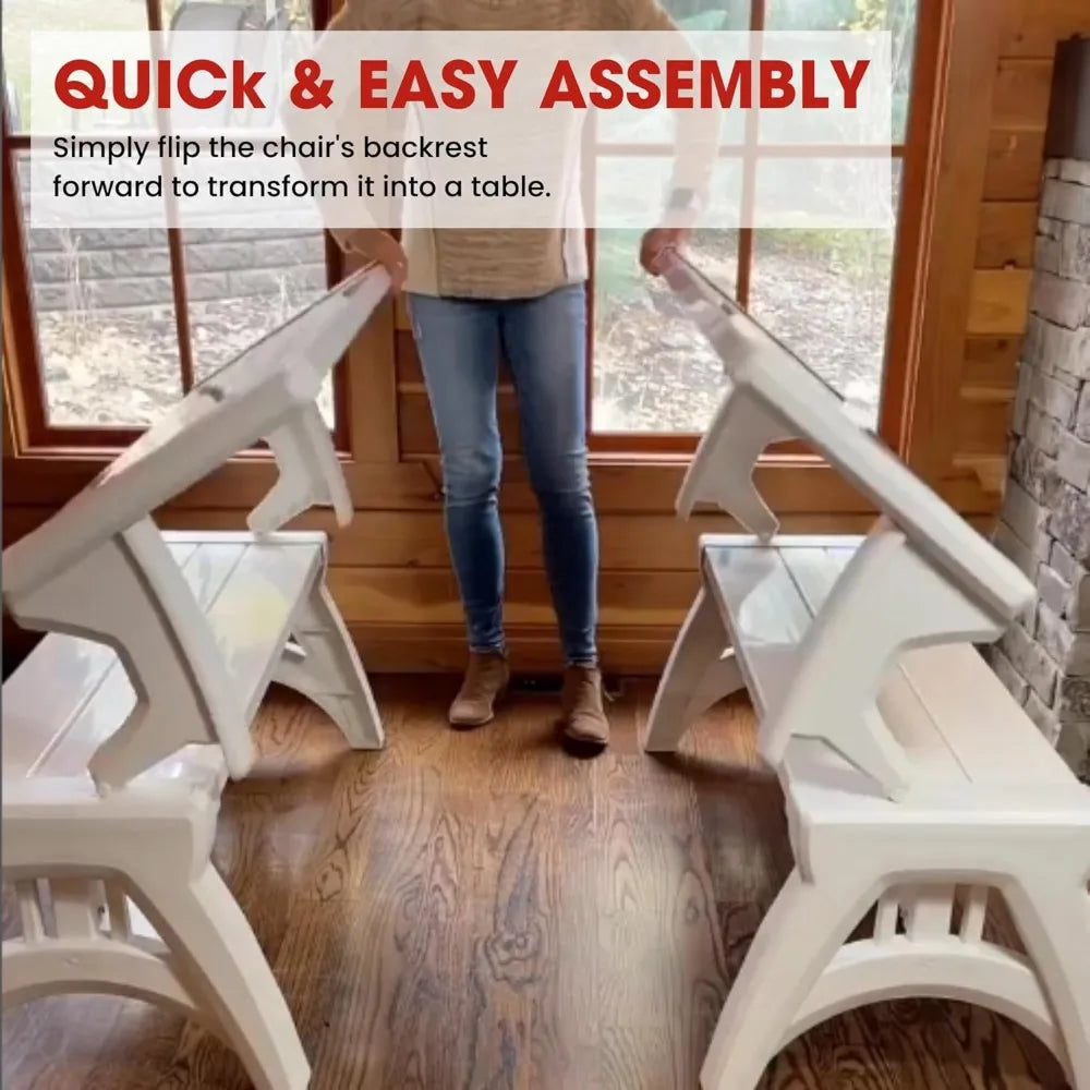 DAFIFY 2in1 Outdoor Bench and Picnic Table Foldable