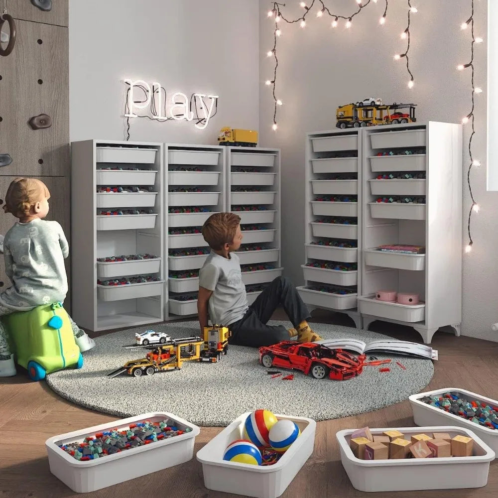 White Dresser, Closet Organizers and Storage, Storage Cabinet Bins, Drawers, 8 Shelf Wood Bathroom Office Kitchen Garage Pantry