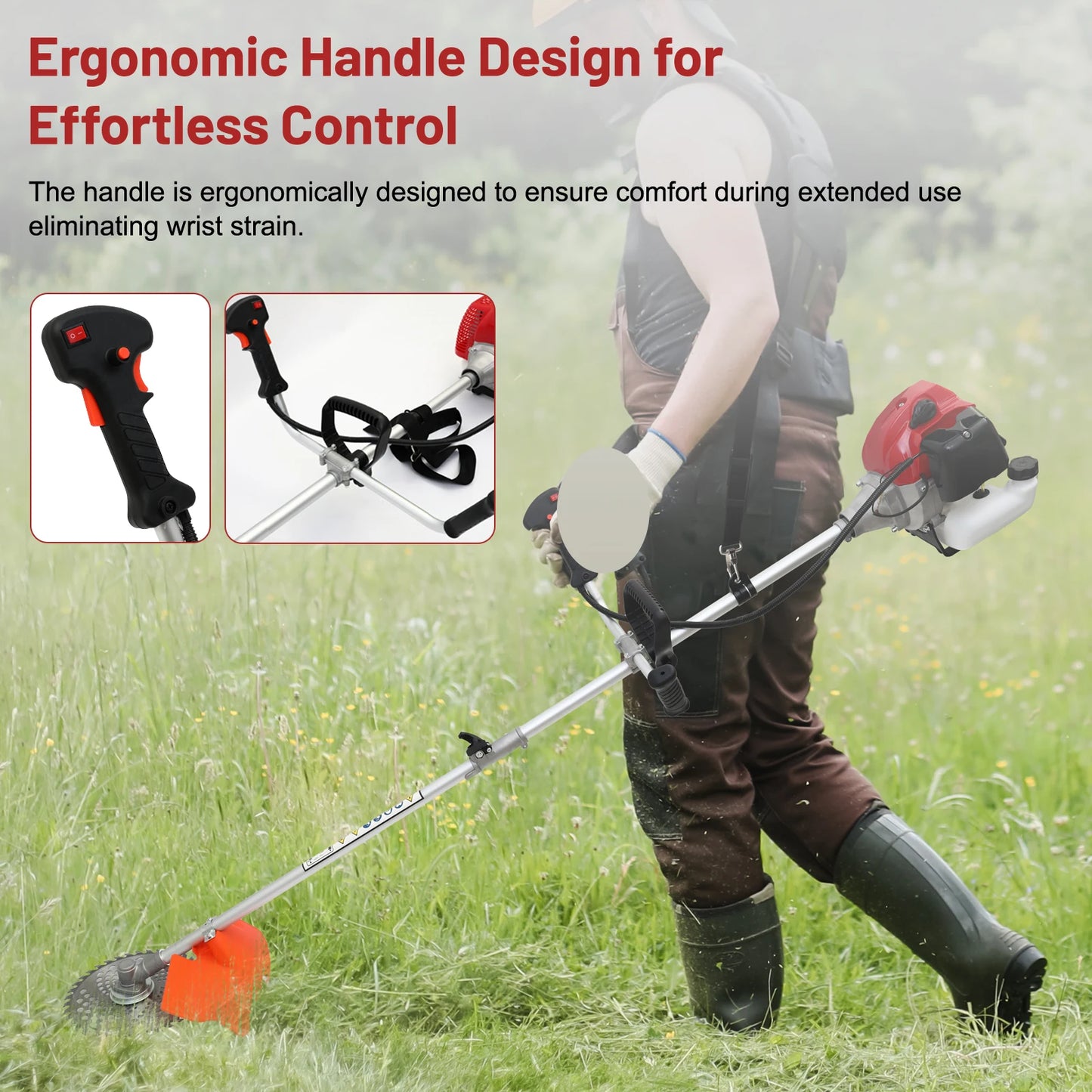 Gas Powered 52cc 4 In 1 Multifunction Weed Wacker Heads
