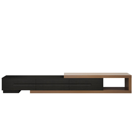 QiaoShiRen Extendable TV Stand With Reversible Media Console