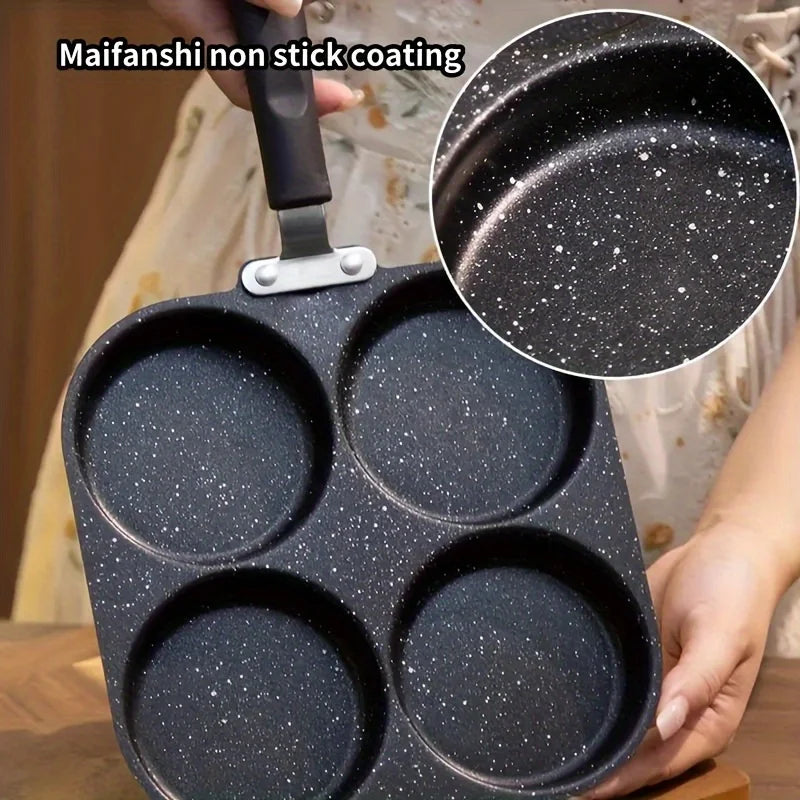 Nonstick Four Compartment Omelette Pan For Pancakes Induction And Gas