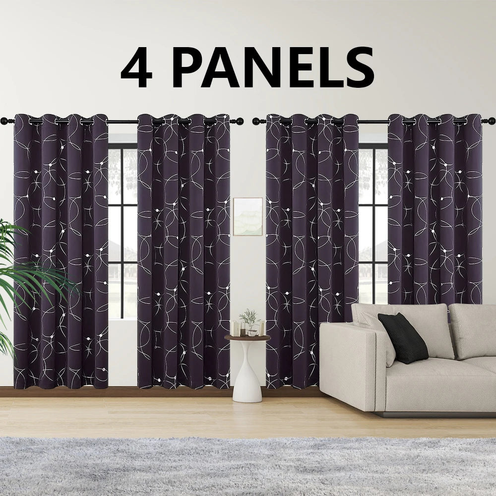 Zhejiang Blackout Curtains 4 Pack Grommet Thermal Darkening