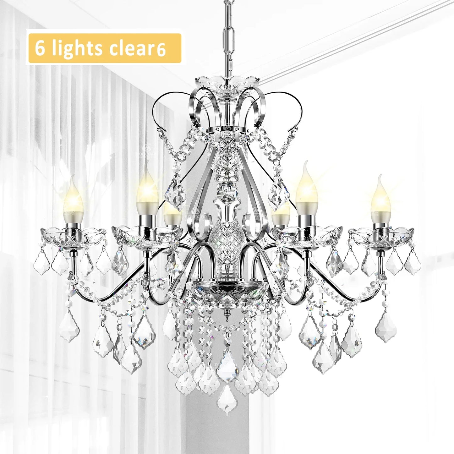 Ridgeyard K9 Crystal Chandelier Four To Eighteen Arms