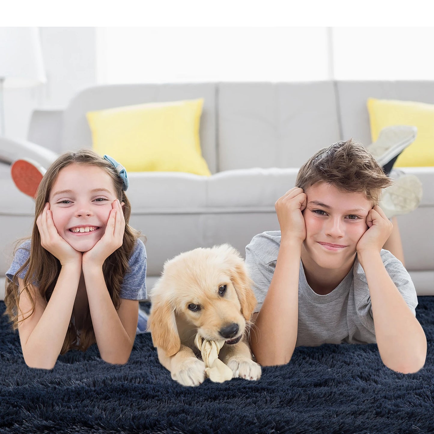 8X10ft Area Rugs for Living Room, Ultra-Luxurious Soft and Thick Faux Fur Shag Rug Non-Slip Carpet for Bedroom,Home Decor Rug