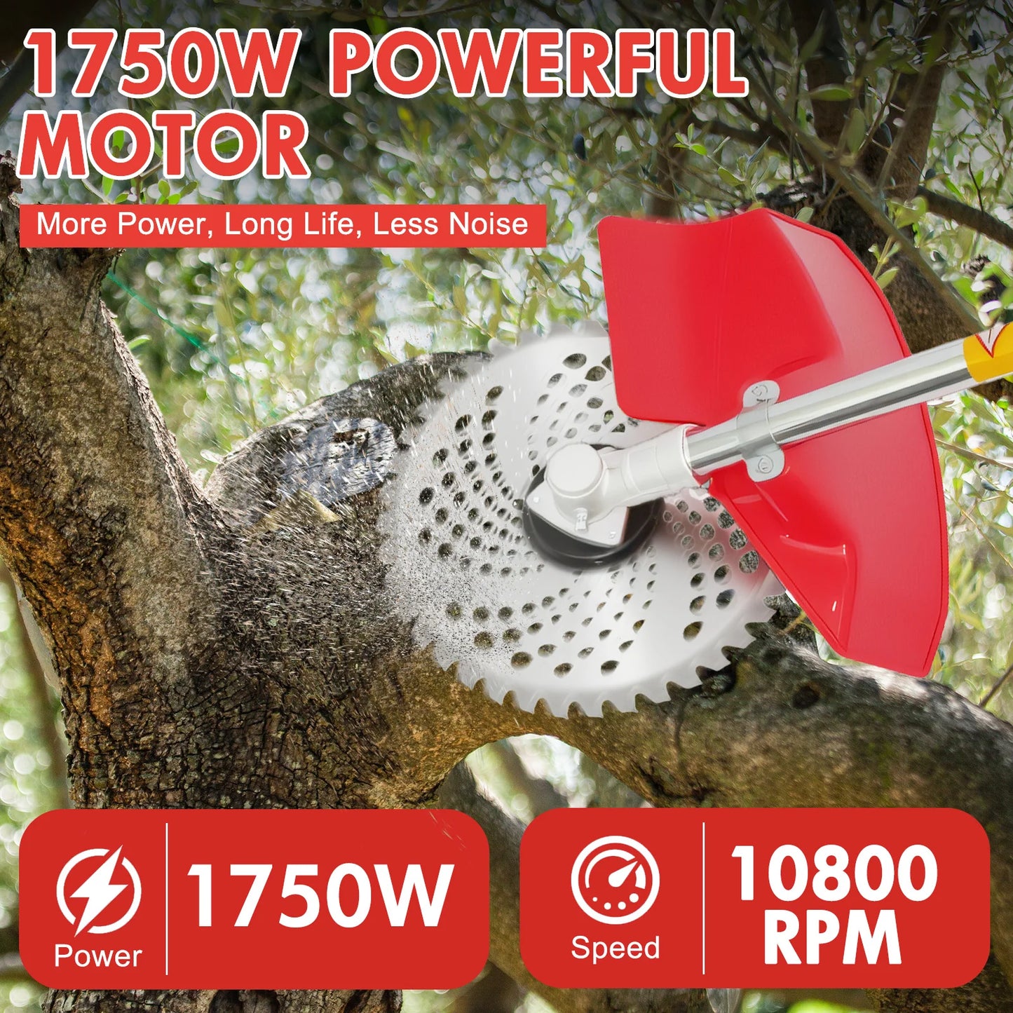 52cc Gasoline Lawn Mower 2 Stroke 4 In 1 Adjustable Straight Shaft
