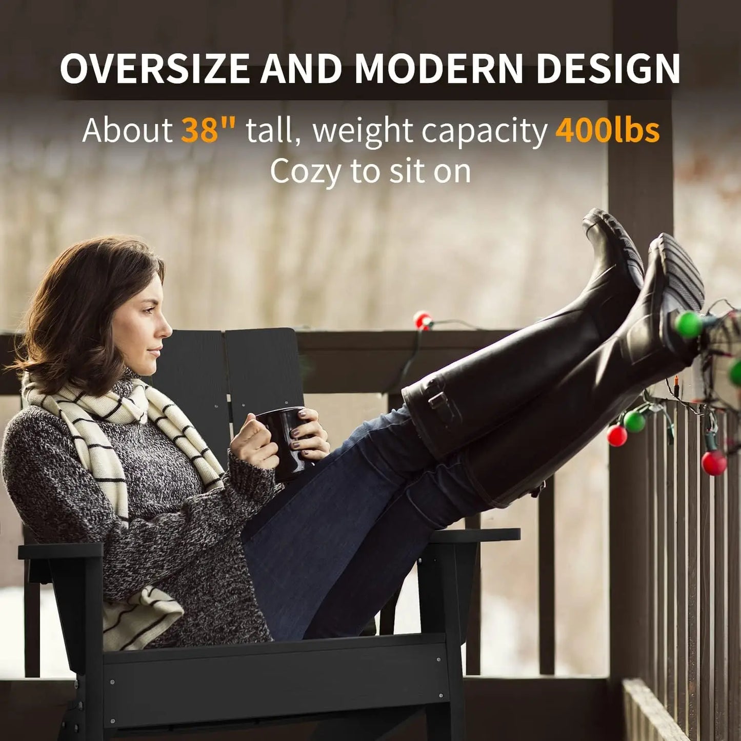 XMSJ Adirondack Chairs Set Of 2 Weather Resistant Outdoor