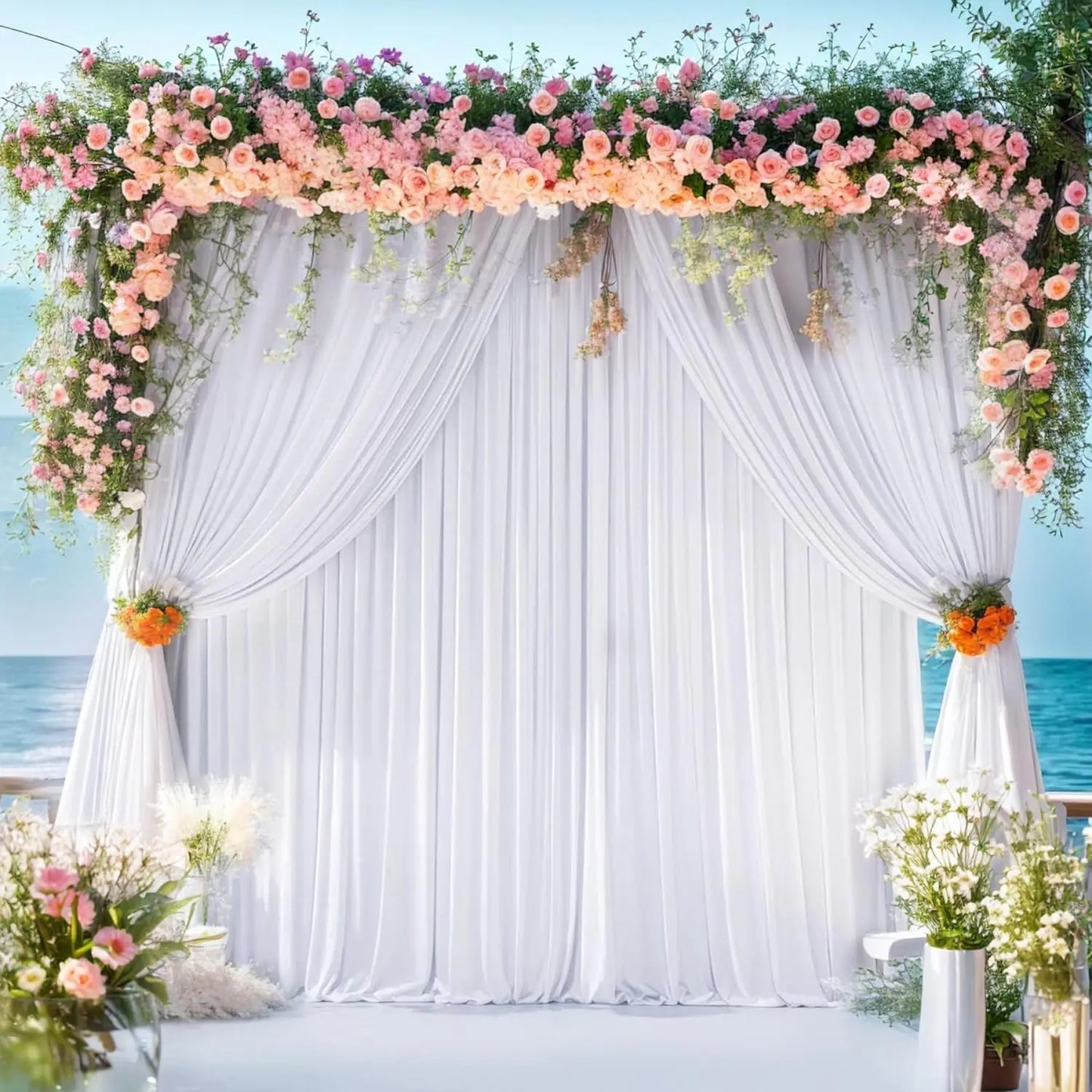 Hign-Concerned Polyester Backdrop Curtains For Weddings