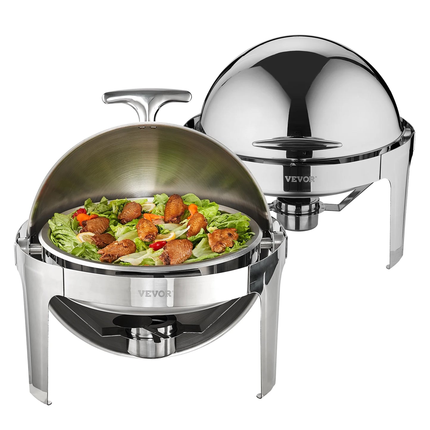 Succebuy Roll Top Chafing Dish Buffet Set 2 Pack Stainless