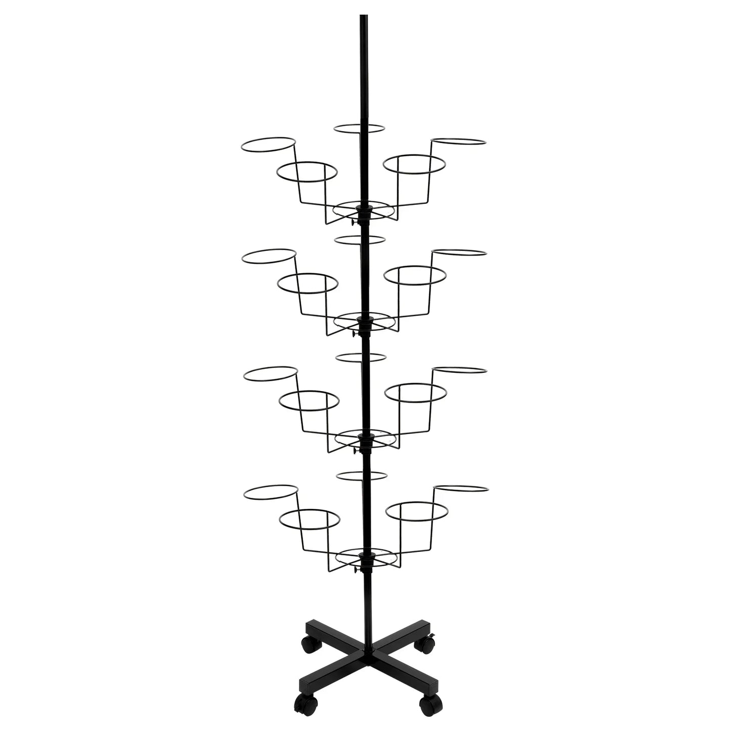 7-Tier Metal Black 35 Hat Cap Display Rotating Stand Holder Retail Store Rack