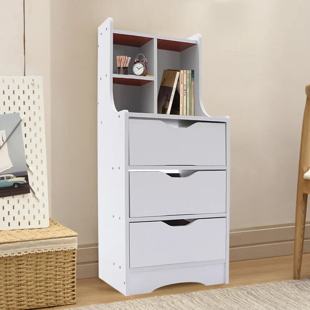 Bymaocar 3 Drawer Nightstand Modern Bedside Table