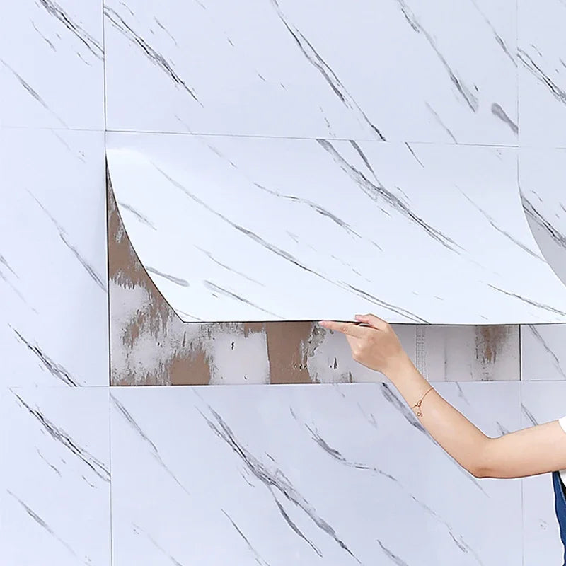 CN Guangdong Marble PVC Floor Tiles Self Adhesive Waterproof Peel Stick