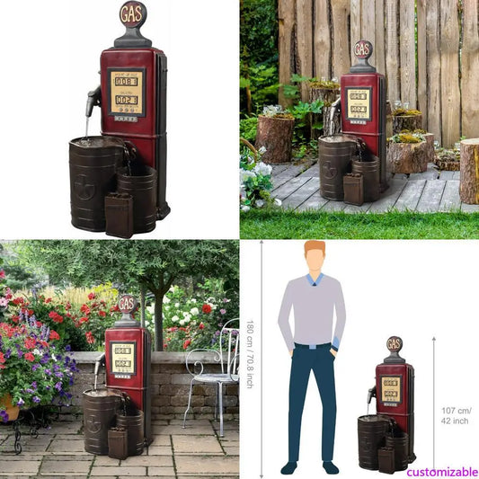 XMSJ Vintage Style 3 Tier Waterfall Fountain With Pump