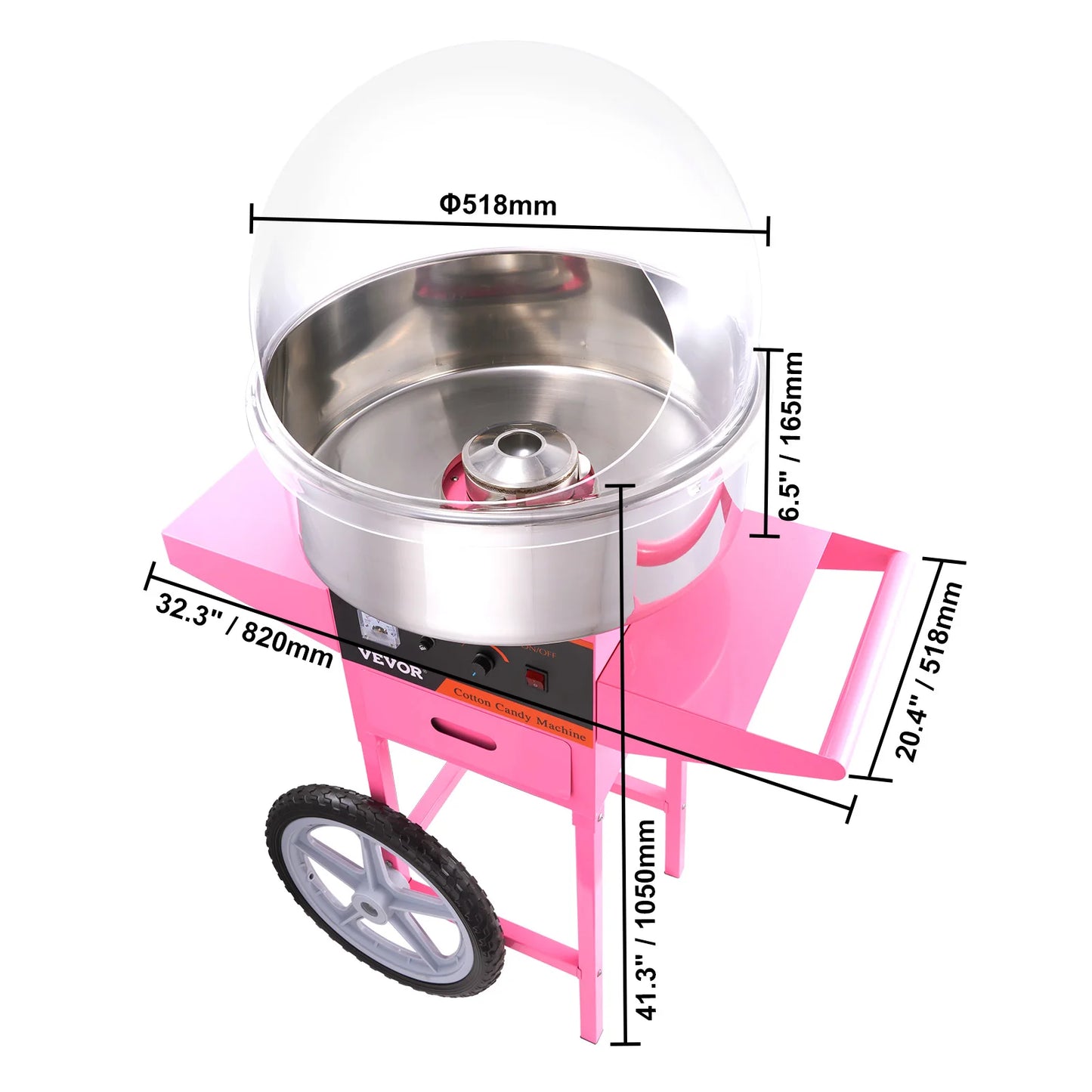 Succebuy Electric Cotton Candy Machine With Stainless Steel Bowl