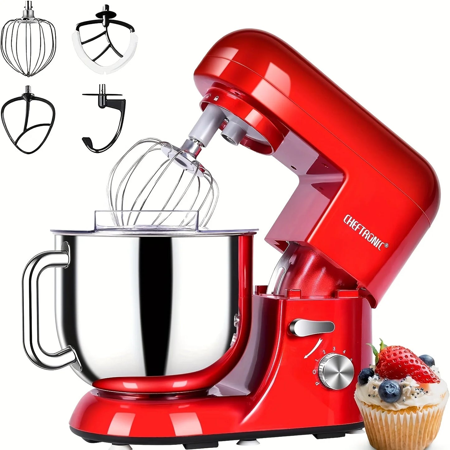 Cheftronic Stand Mixer 650W Tilt-Head Electric Kitchen Mixer