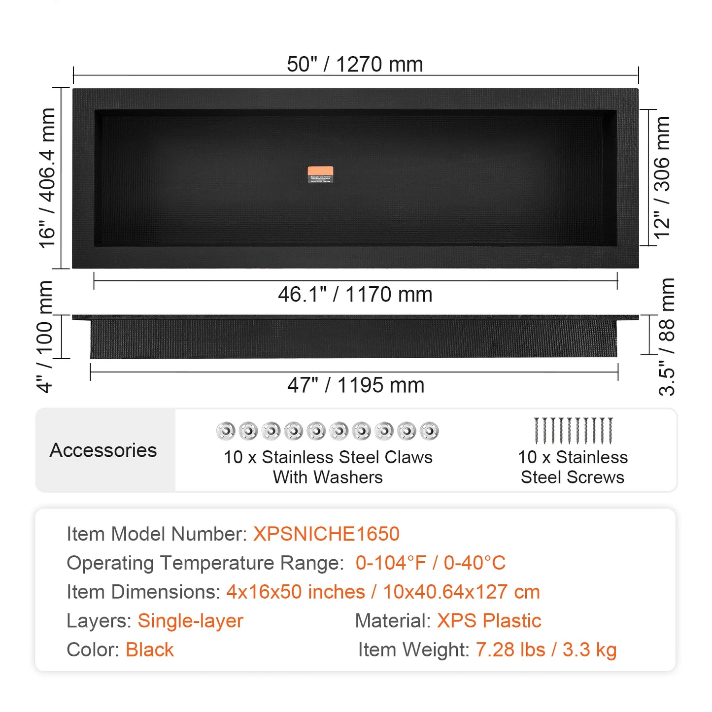 SucceBuy Shower Niche Organizer For Tile Shelves Corner