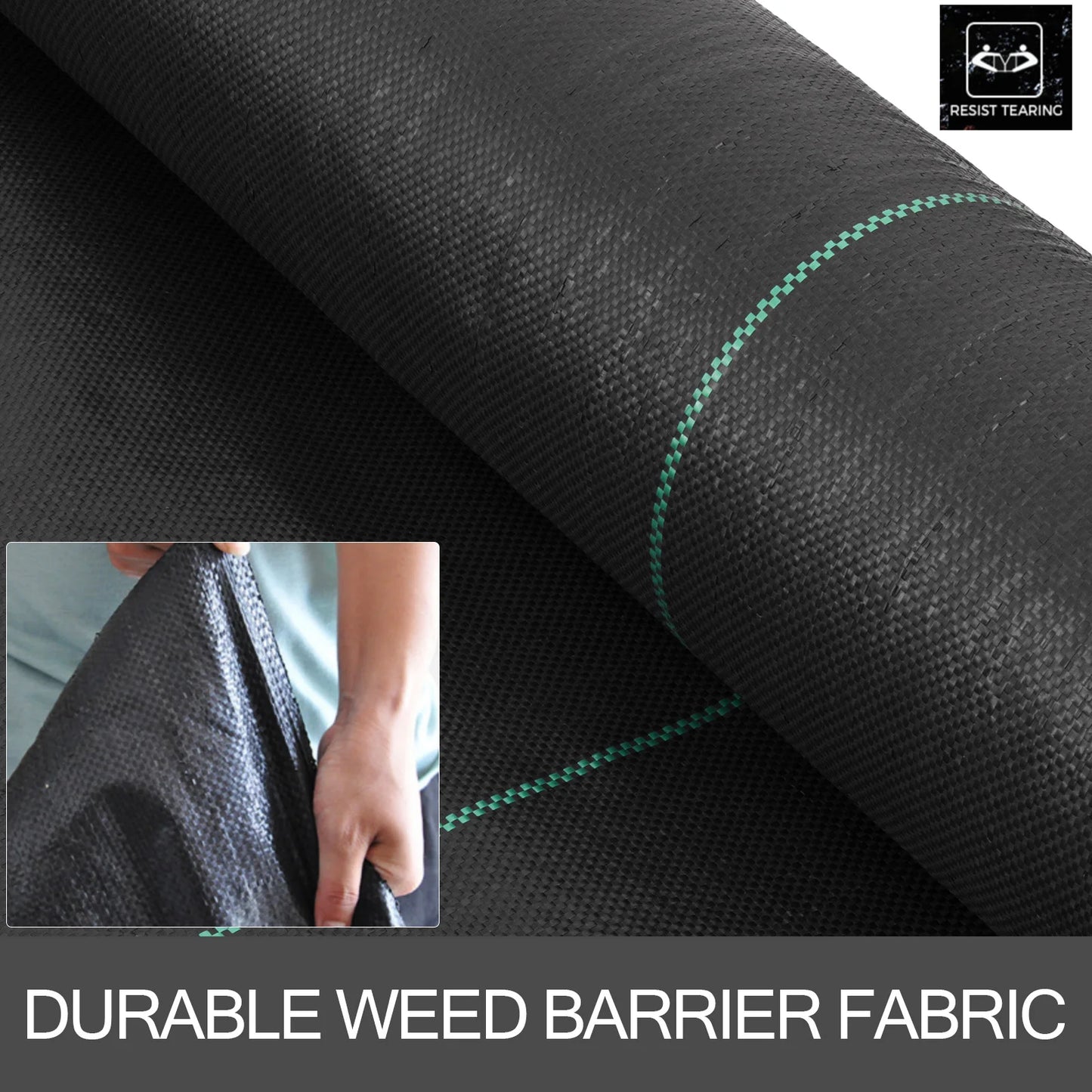 SucceBuy Heavy Duty Landscape Fabric Weed Barrier Ground Cover Greenhouse