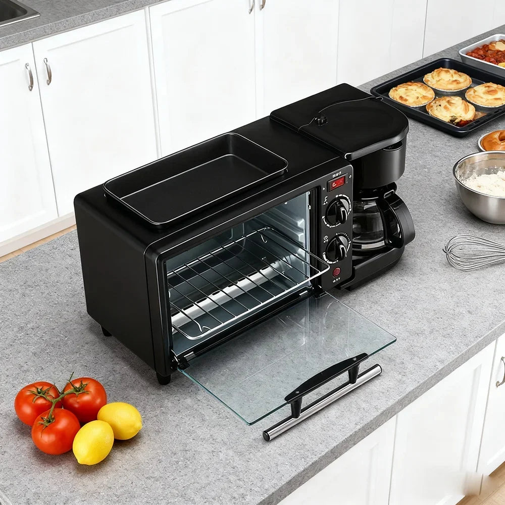 Amerzis 3 In 1 Breakfast Sandwich Toaster Coffee Machine