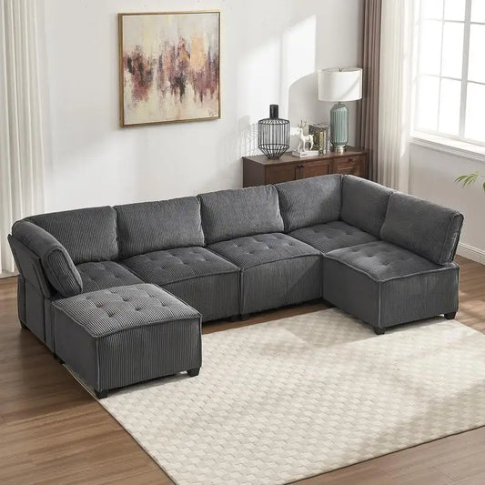 Modular Sectional Sofa U Shaped Couch With Reversible Chaise