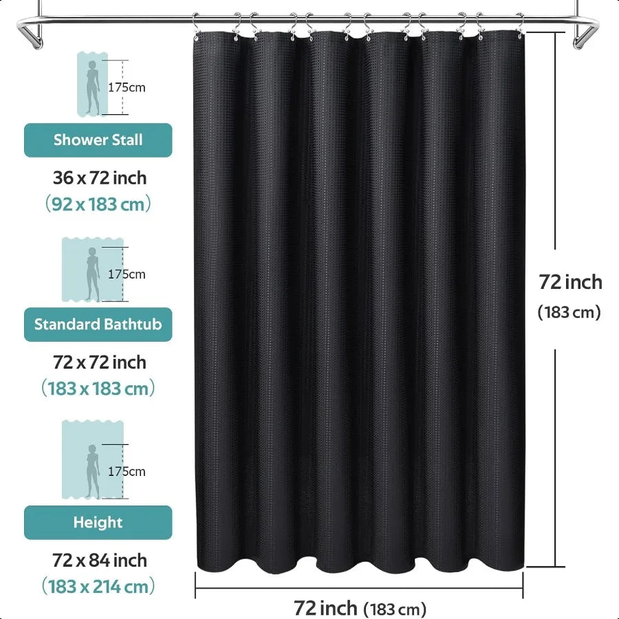 Craft Of Weaving 3 In 1 Shower Curtain Set With Hooks