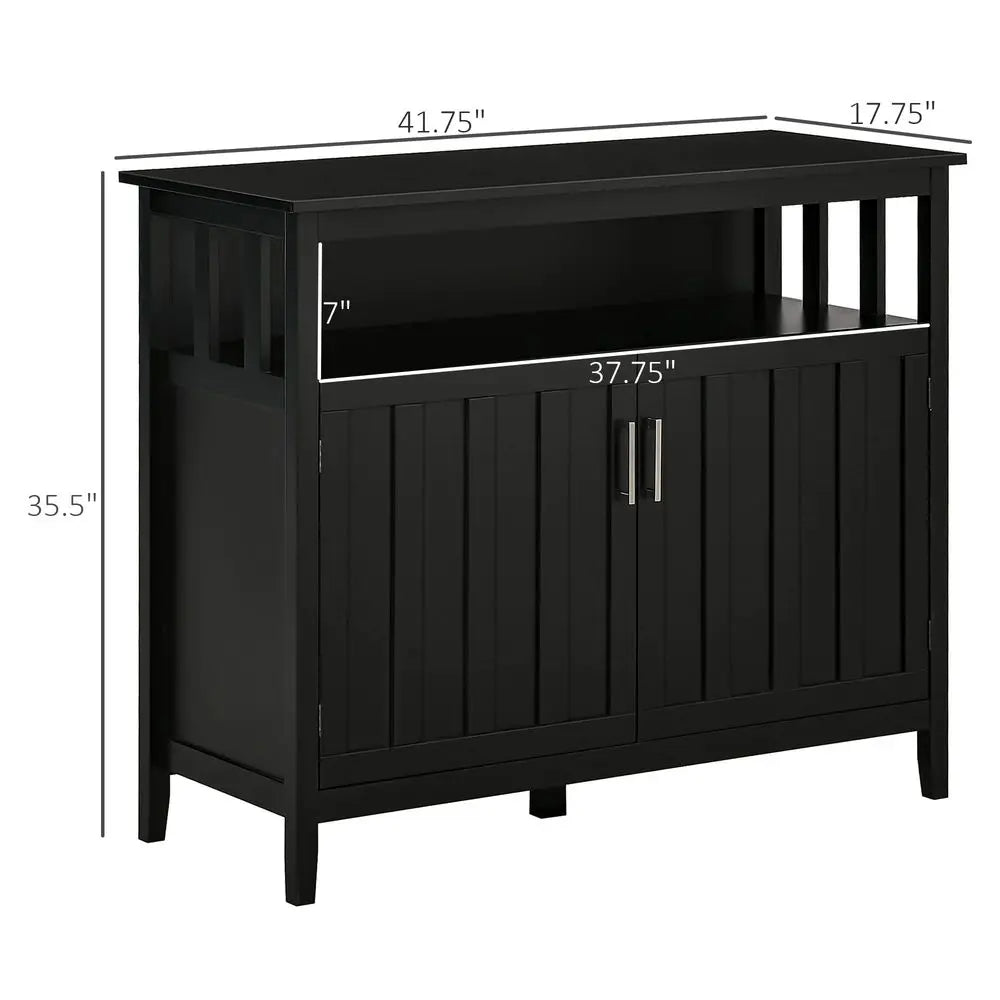 Sideboard Buffet Cabinet With Adjustable Shelves And Console Table