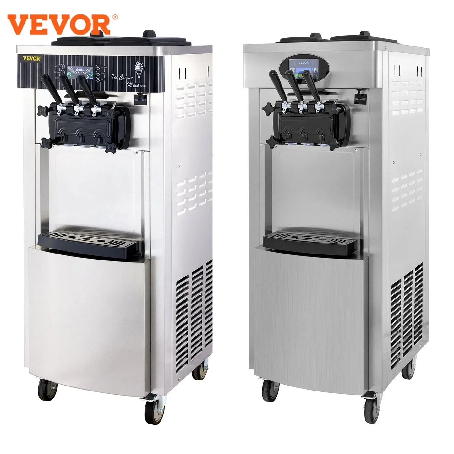 VEVOR 2200W Commercial Soft Ice Cream Machine 3 Flavors