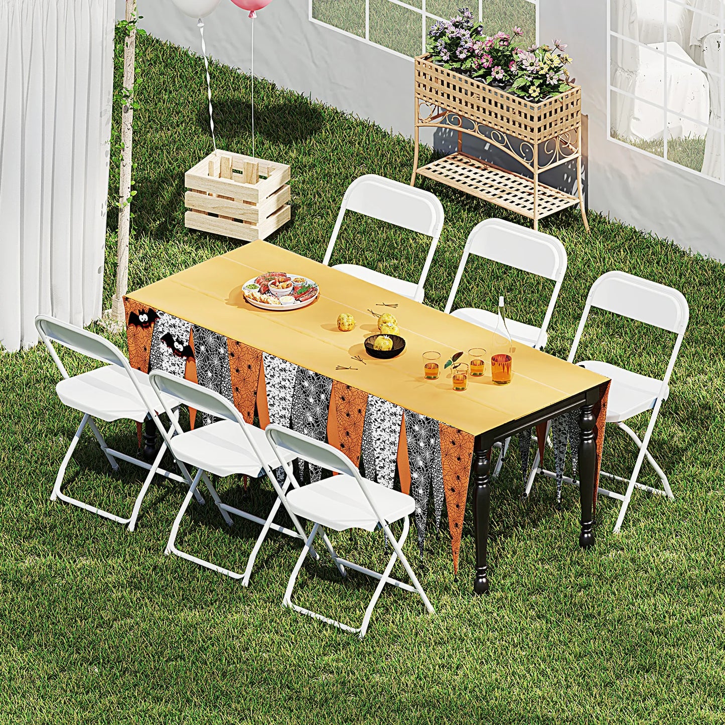 JHK Plastic Folding Chairs 330LB Load Capacity Living Room