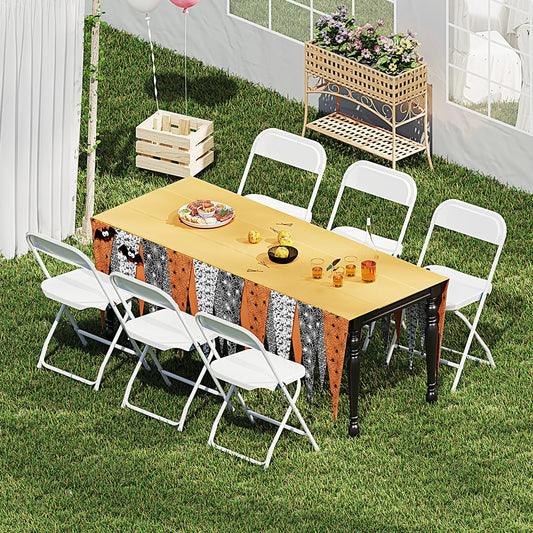 JHK Plastic Folding Chairs 330LB Load Capacity Living Room