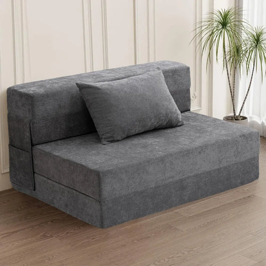 Sofa Bed, Convertible Sleeper Chair with Pillow, Fold Out Couch, for Living Rooms/Dorm/Guest Room/Home Office, Living Room Sofa