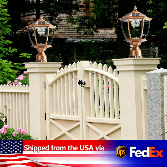 ARLGSITE Solar Post Light 2 Pack Outdoor LED Lamp Auto