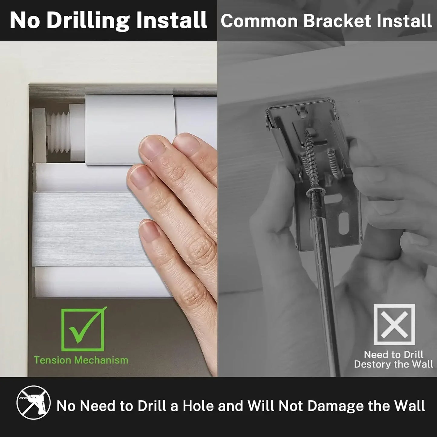 XMSJ Cordless Cellular Shades Top Down Bottom Up Blackout