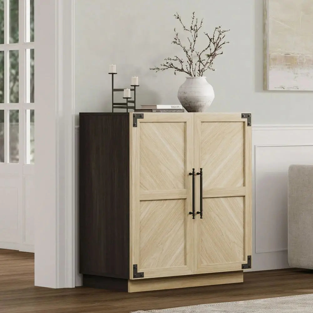 XMSJ Multifunctional Kitchen Storage Cabinet TV Stand With Adjustable Shelves
