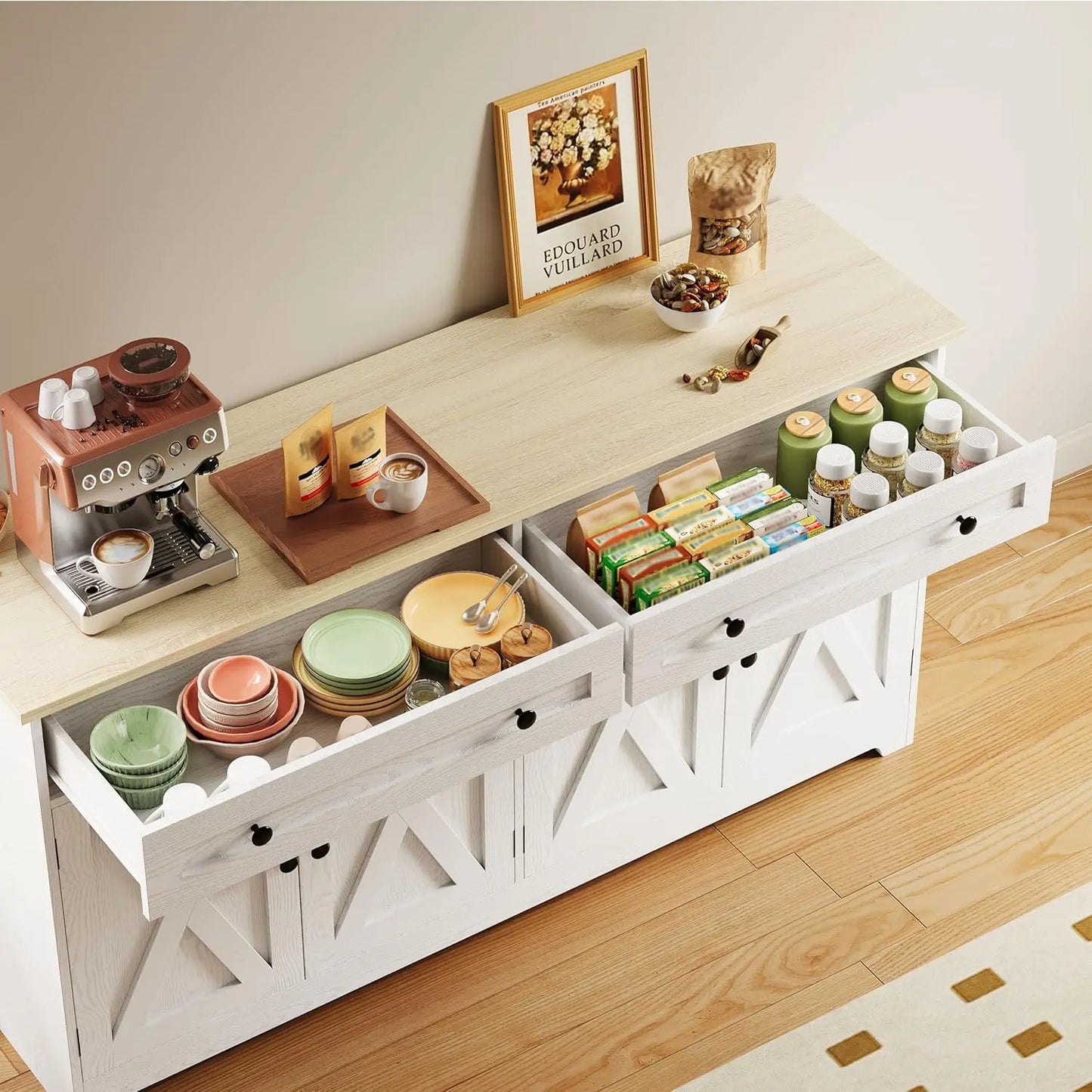 Ironck Buffet Cabinet With Storage Sideboard Dining Room Furniture