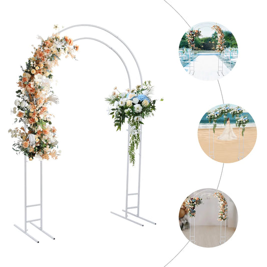 NONECN Metal Wedding Arch Stand Frame Steel Garden Arbor