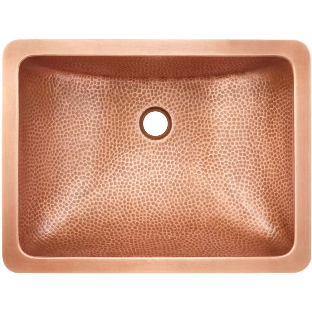 419412 20" Hammered Copper Undermount Bathroom Sink - Hammered Copper