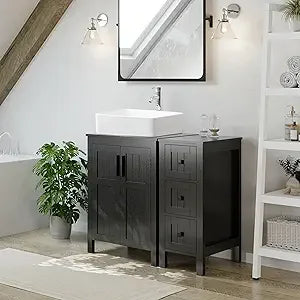 Ticify Modern Bathroom Vanity With Sink Cabinet And Drawers