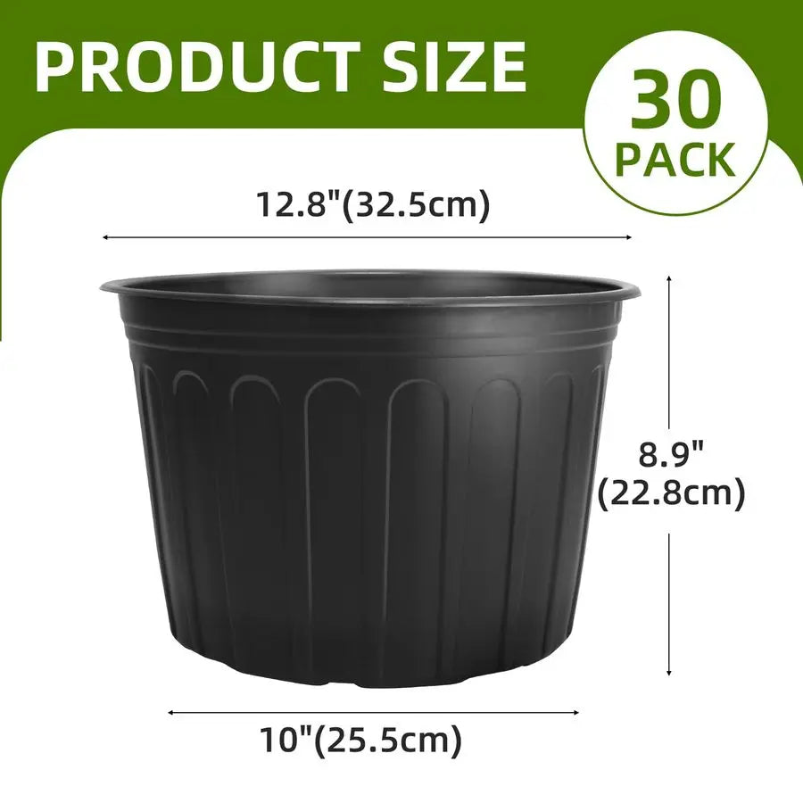30 Pack Plastic Nursery Pots With Drainage Holes For Seedlings