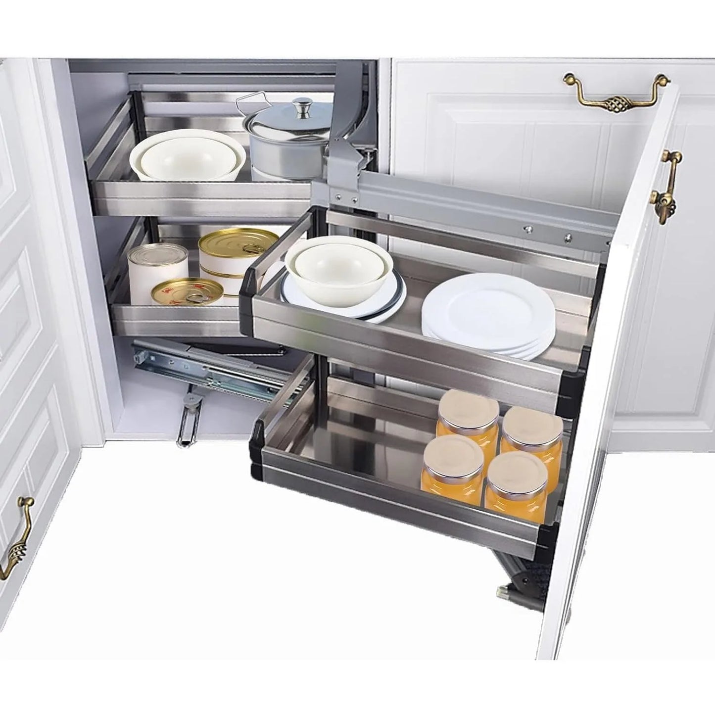 Sichuan Pull Out Cabinet Organizer Right Swing Two Tier