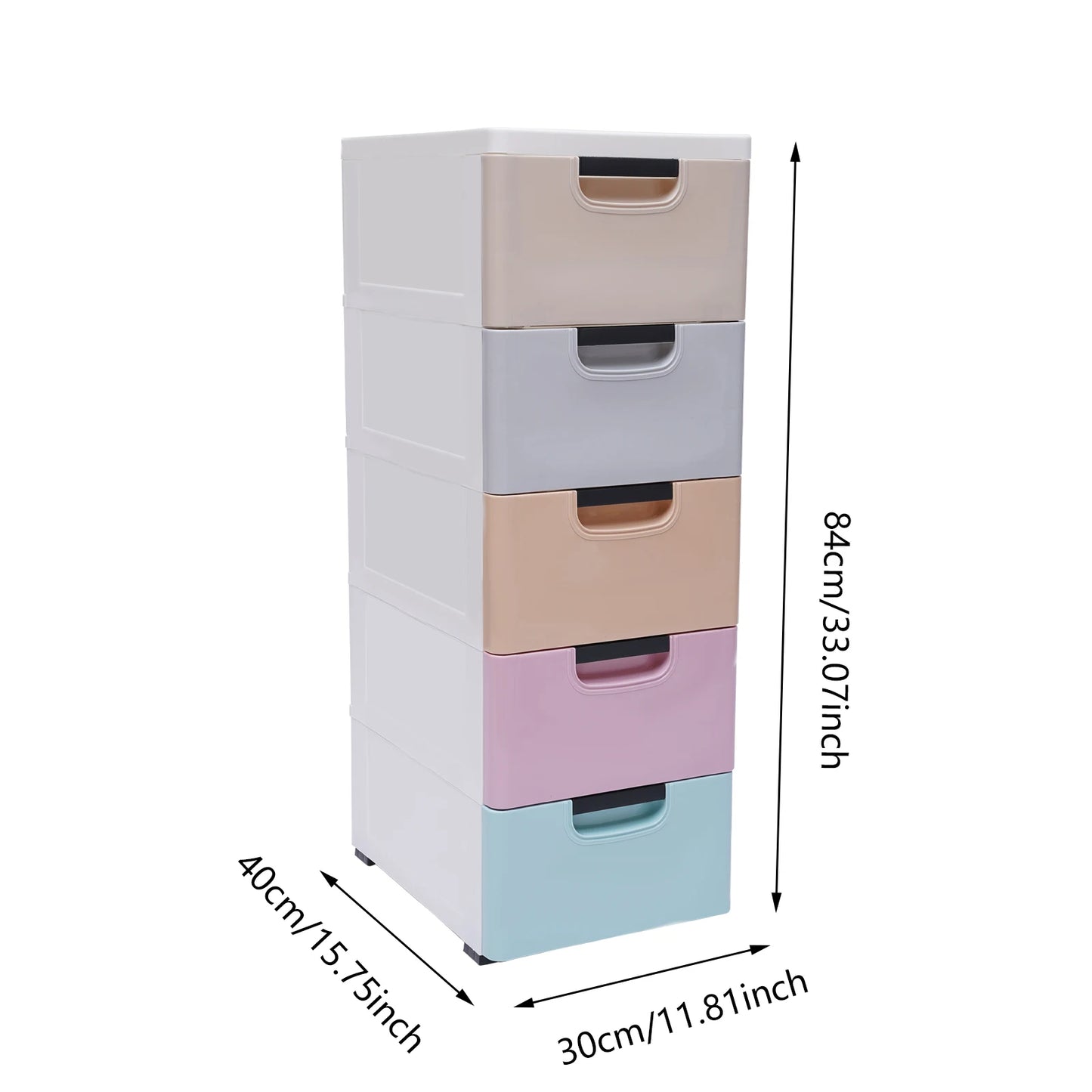 5-Layer Living Room Bathroom Kitchen Room Slim Side Plastic Storage Drawers Small Corner Plastic Storage Cabinet
