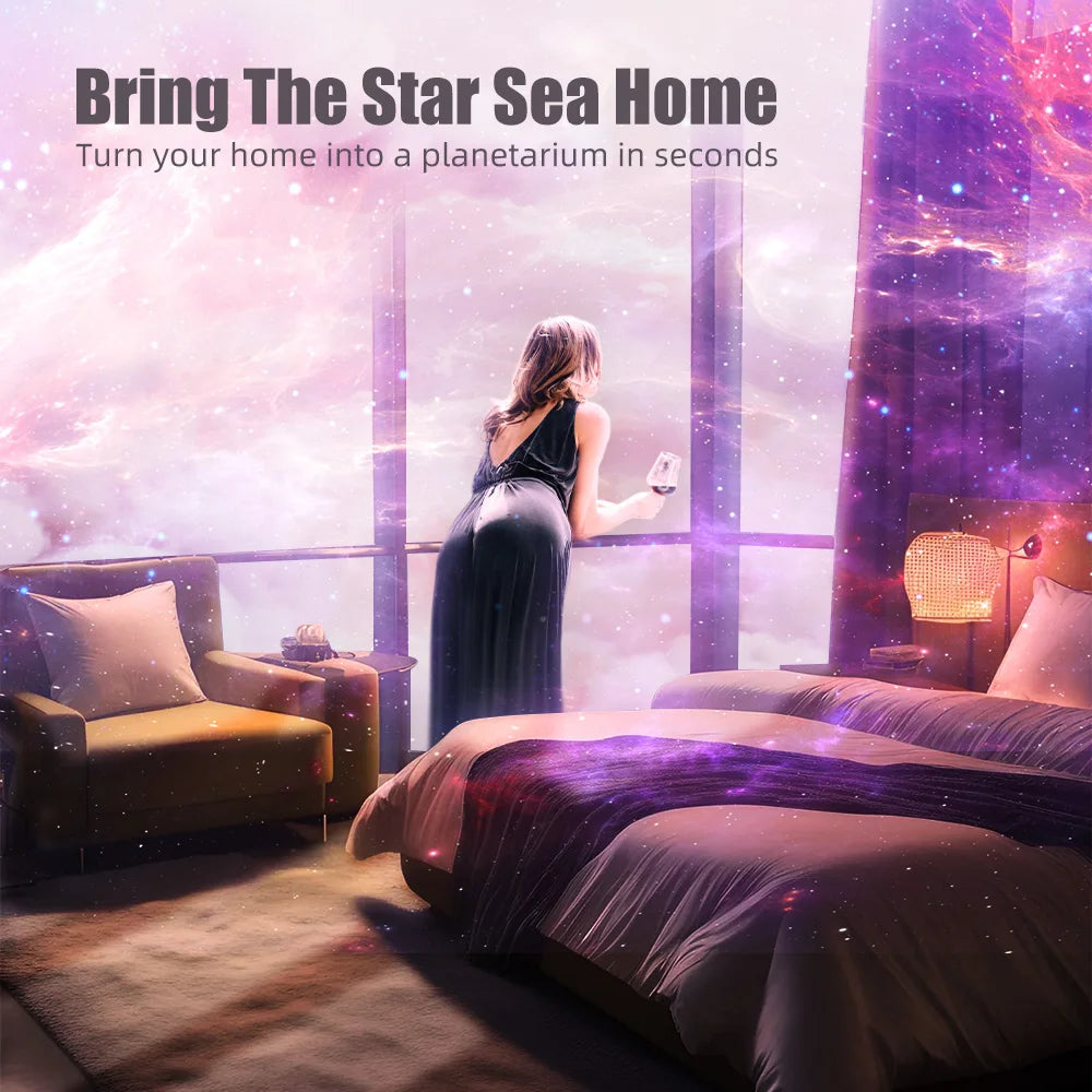 AG AceGamer Astronaut Galaxy Projector Night Light With Timer