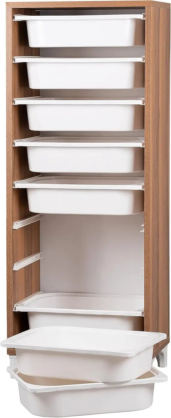 White Dresser, Closet Organizers and Storage, Storage Cabinet Bins, Drawers, 8 Shelf Wood Bathroom Office Kitchen Garage Pantry