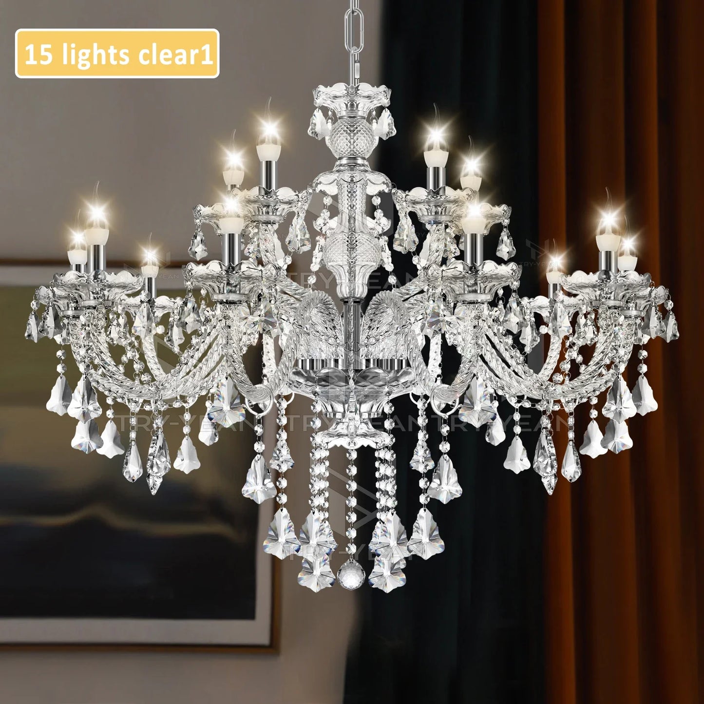 Ridgeyard K9 Crystal Chandelier Four To Eighteen Arms