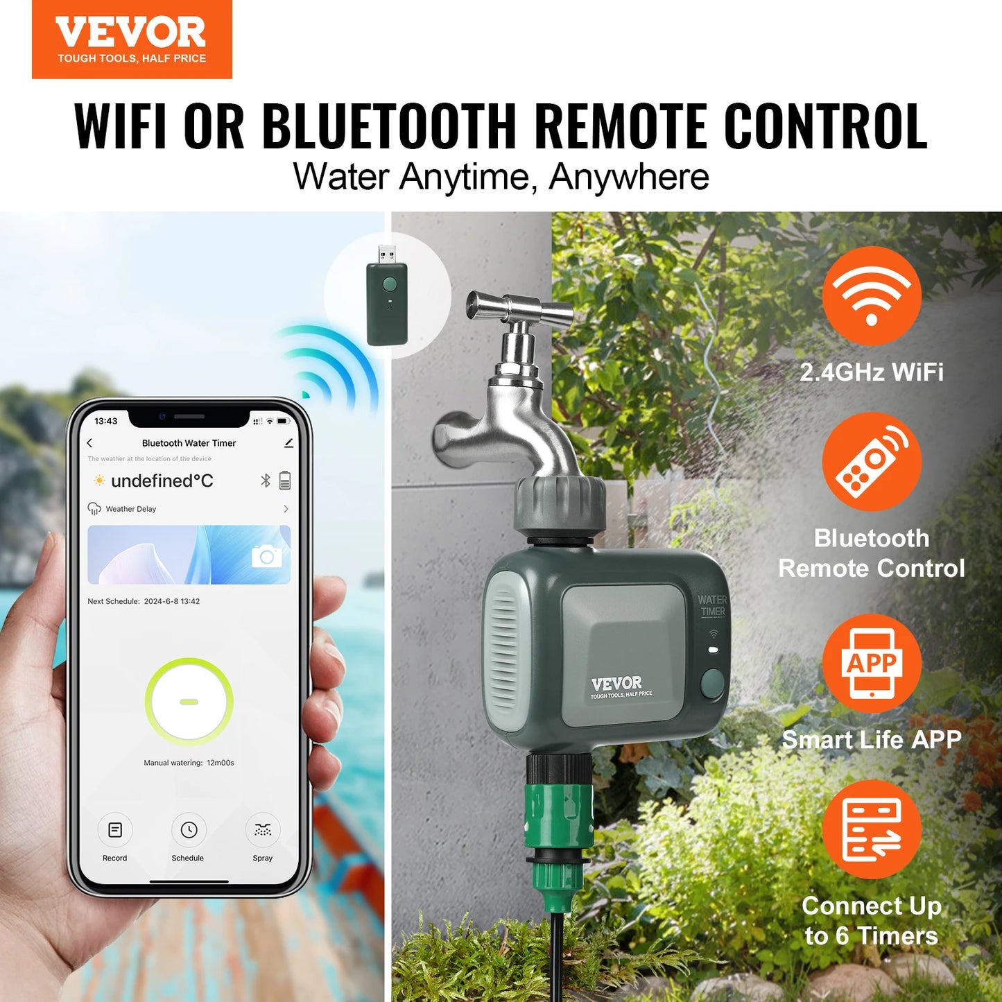 WiFi Sprinkler Timer For Hose Faucet With App Control