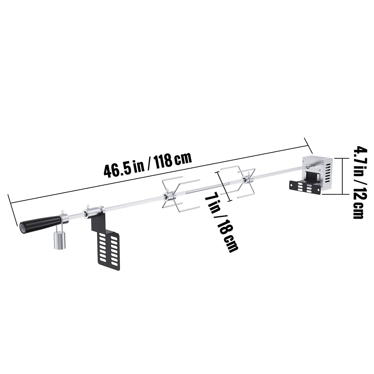 VEVOR Universal Grill Rotisserie Kit For Electric BBQ Grills Motor