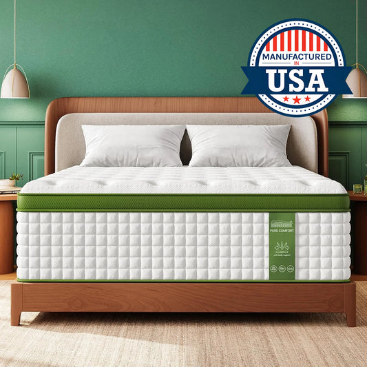 BedStory Hybrid Mattress Gel Memory Foam And Pocket Springs For Pressure Relief