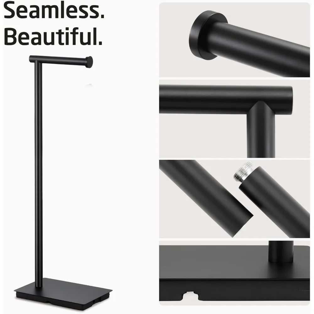 Toilet Paper Holder Stand 26.2 Inch Toilet Tissue Holder for Bathroom, Free Standing Toilet Paper Holder SUS304 Stainless Steel